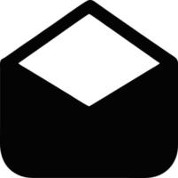 envelope icon in black vector image, illustration of envelope in black on white background, an envelope design on a white background