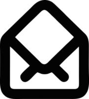 envelope icon in black vector image, illustration of envelope in black on white background, an envelope design on a white background