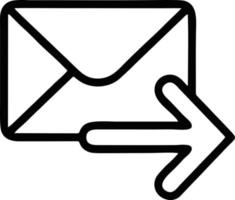 envelope icon in black vector image, illustration of envelope in black on white background, an envelope design on a white background