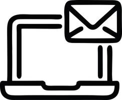 envelope icon in black vector image, illustration of envelope in black on white background, an envelope design on a white background