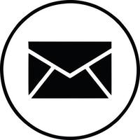 envelope icon in black vector image, illustration of envelope in black on white background, an envelope design on a white background