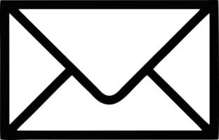 envelope icon in black vector image, illustration of envelope in black on white background, an envelope design on a white background