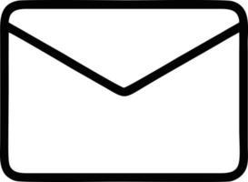 envelope icon in black vector image, illustration of envelope in black on white background, an envelope design on a white background