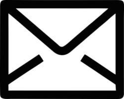 envelope icon in black vector image, illustration of envelope in black on white background, an envelope design on a white background