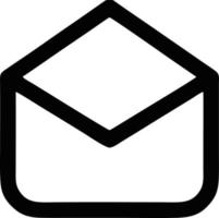 envelope icon in black vector image, illustration of envelope in black on white background, an envelope design on a white background