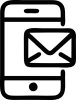 envelope icon in black vector image, illustration of envelope in black on white background, an envelope design on a white background