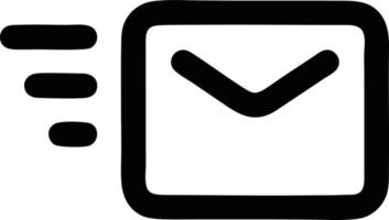 envelope icon in black vector image, illustration of envelope in black on white background, an envelope design on a white background