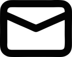 envelope icon in black vector image, illustration of envelope in black on white background, an envelope design on a white background