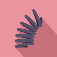 Elastic spring coil icon, flat style vector