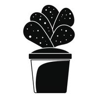 icono de maceta de cactus de casa, estilo simple vector