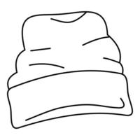 Beanie hat icon, outline style vector