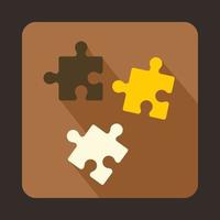 Puzzle icon in flat style vector