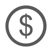 Dollar icon simple vector