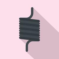 Elastic spring wire icon, flat style vector