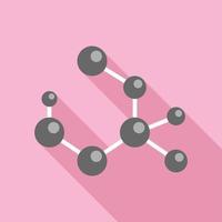 Molecule formula icon, flat style vector