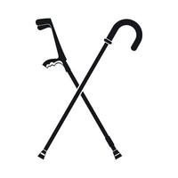 Walking cane icon, simple style vector