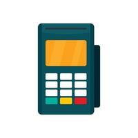 icono de lector de tarjetas de crédito, tipo plano vector