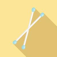 Forensic lab sticks icon, flat style vector