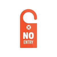 No entry door hanger icon, flat style vector