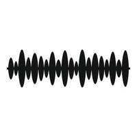 Equalizer design icon, simple black style vector