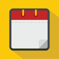 Calendar clean icon, flat style vector