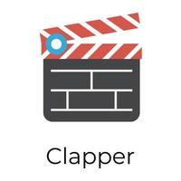 Trendy Clapper Board vector