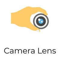 Trendy Camera Lens vector