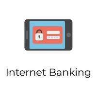 Trendy Internet Banking vector