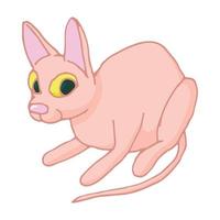 icono de gato, estilo de dibujos animados vector