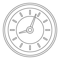 Clock icon, outline style. vector