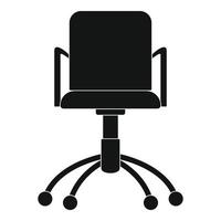 Computer chair icon, simple style. vector