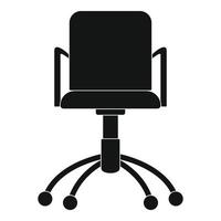 Computer chair icon, simple style. vector