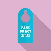 Do not disturb tag icon, flat style vector