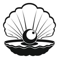 Opened shell icon, simple style vector