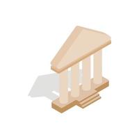 Theatre building icon, isometric 3d style vector