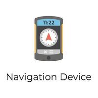 Trendy Navigation device vector