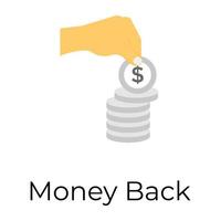 Trendy Money Back vector