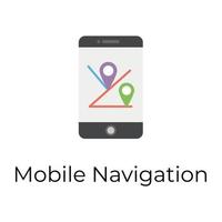 Trendy Mobile Navigation vector