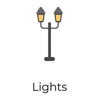 Trendy Garden Lights vector