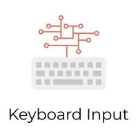 Trendy Keyboard Input vector