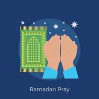 Trendy Ramadan Pray vector