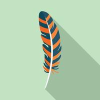 Nib feather icon, flat style vector