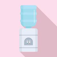 Office water cooler icon, flat style vector