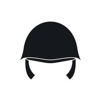 icono de casco militar, estilo simple vector