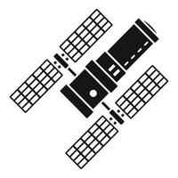 Space station icon, simple style vector