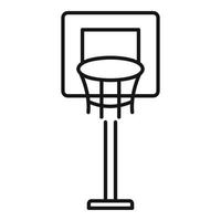 icono de la torre de baloncesto, estilo de esquema vector