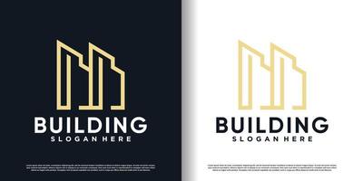 Building logo with modern concept Premium Vector