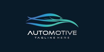 diseño de logotipo automotriz con vector premium de estilo único moderno