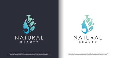 plantilla de logotipo de belleza natural con vector premium de concepto de letra j