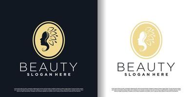 Beauty logo with creative design Premiun Vector